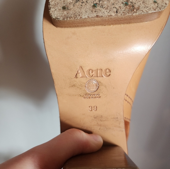 ACNE Studios Cypress Con Ankle Boots In Brown Leather Size 38 - Picture 6 of 16